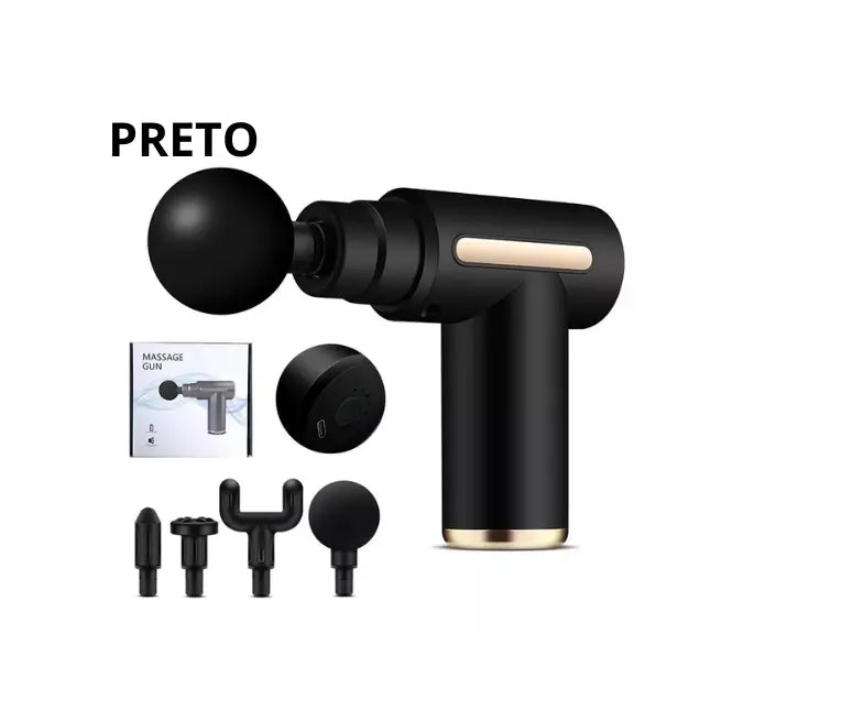 Pistola de Massagem Muscular Portátil