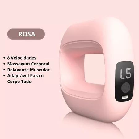 Anel Massageador Elétrico Portátil de Alta Frequência – 8 Velocidades | Modelagem + Queima de Gordura + Relaxamento