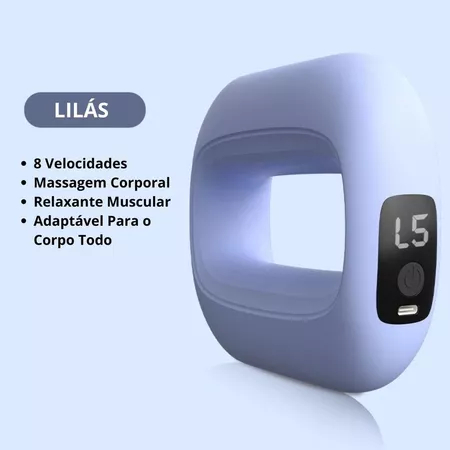 Anel Massageador Elétrico Portátil de Alta Frequência – 8 Velocidades | Modelagem + Queima de Gordura + Relaxamento