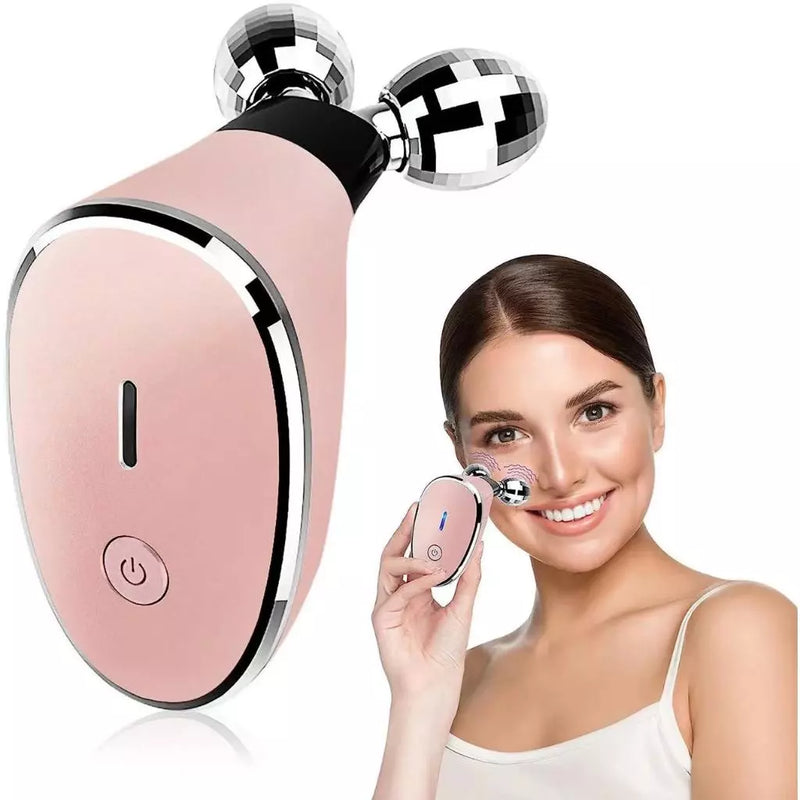 Massageador Facial com Microcorrente e Rolos Lifting – Pele Firme e Rejuvenescedora