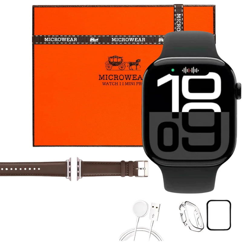 Smartwatch W11 Mini PRO – Série 11 com Monitor de Saúde e IA