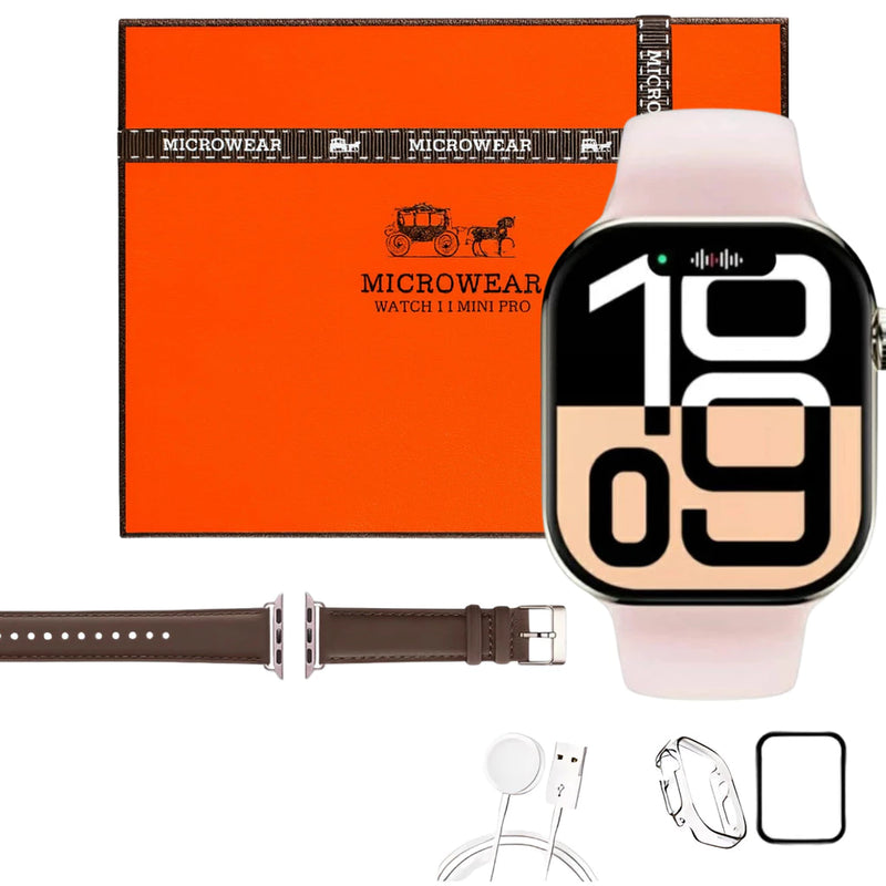 Smartwatch W11 Mini PRO – Série 11 com Monitor de Saúde e IA