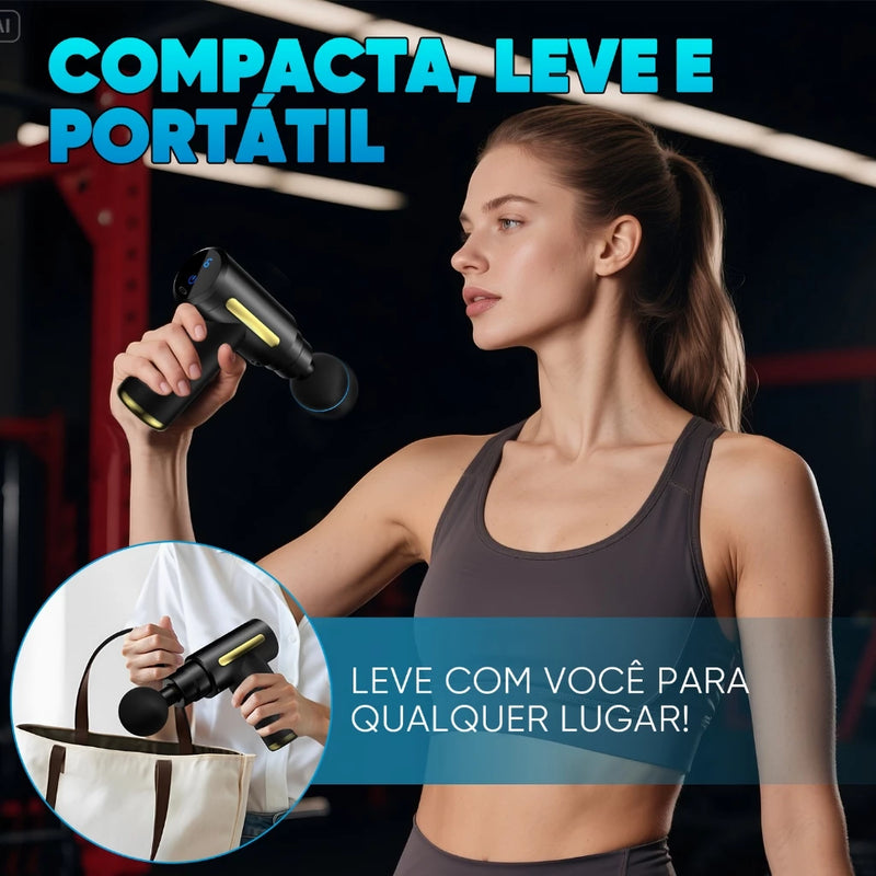 Pistola de Massagem Muscular Portátil