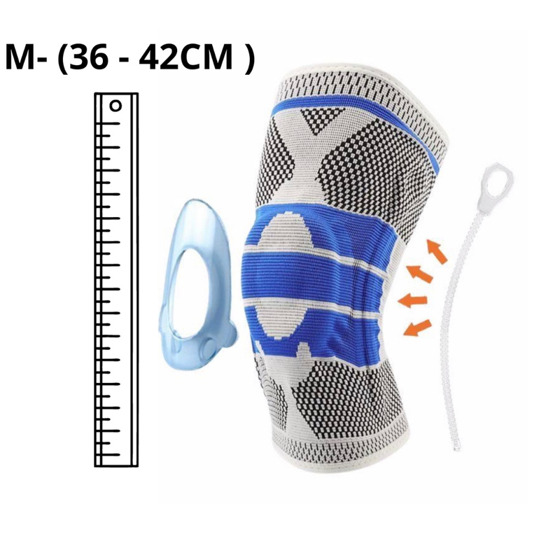 Kit 2 Joelheira Compressão Flexivel 3D Ortopedica Esportiva Anel e Haste - Alívio da Dor no Joelho