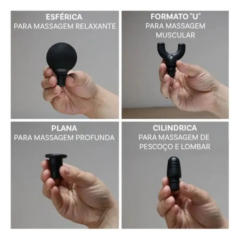 Massageador Ergonômico Muscular 4 em 1 – 6 Velocidades | 3 Modos Inteligente- Pescoço, Cintura e Ombro